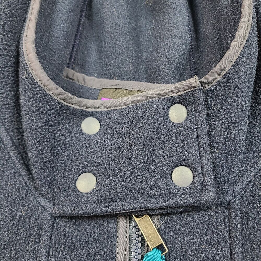 Patagonia Synchilla Fleece Poncho Womens XS/S Blue Hooded Jacket Cape Pullover - Picture 4 of 12